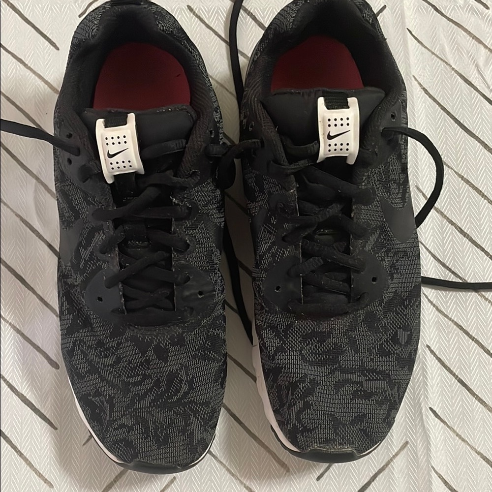 Nike Black Sneakers with Patterned Design